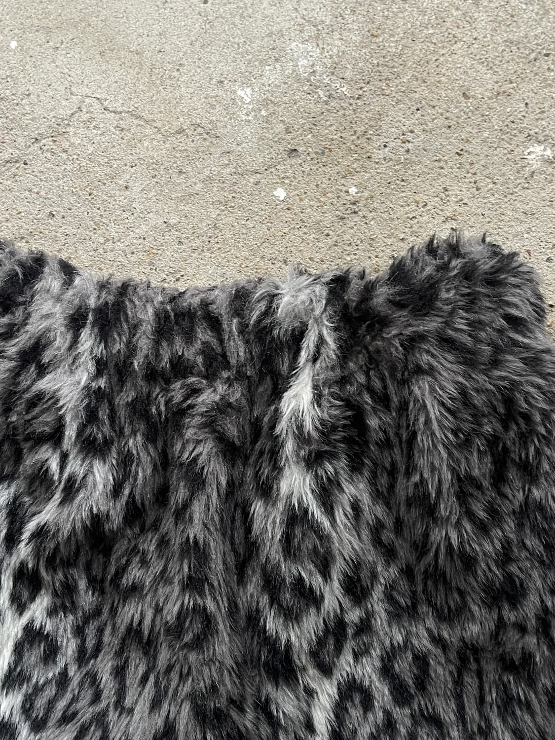 leopard fur banding skirt 상품이미지2