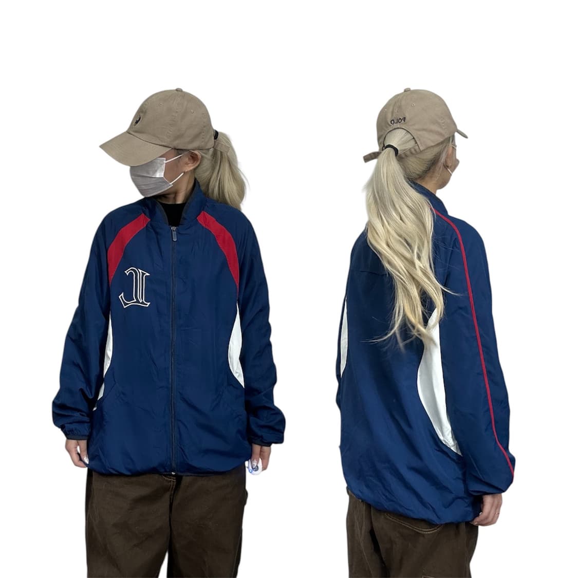 일본 빈티지 lions 네이비 유니폼 바람막이 자켓 M 상품이미지1