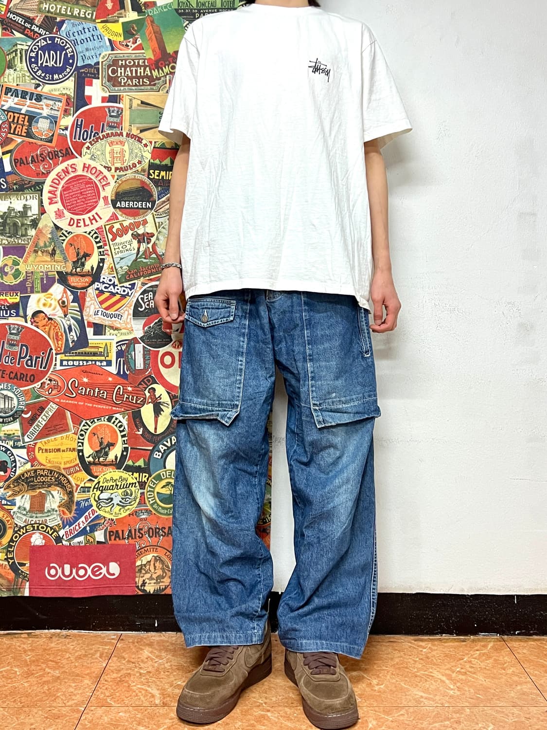 90s 요시유키 코니시 Ficce 올드스쿨 자수 대님팬츠 청바지 32 상품이미지2