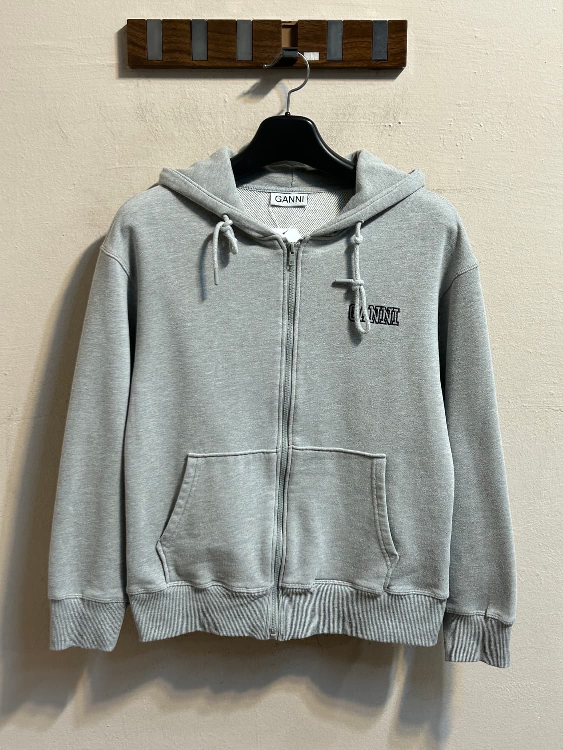 가니 오가닉 코튼 로고 후드집업 상품이미지1