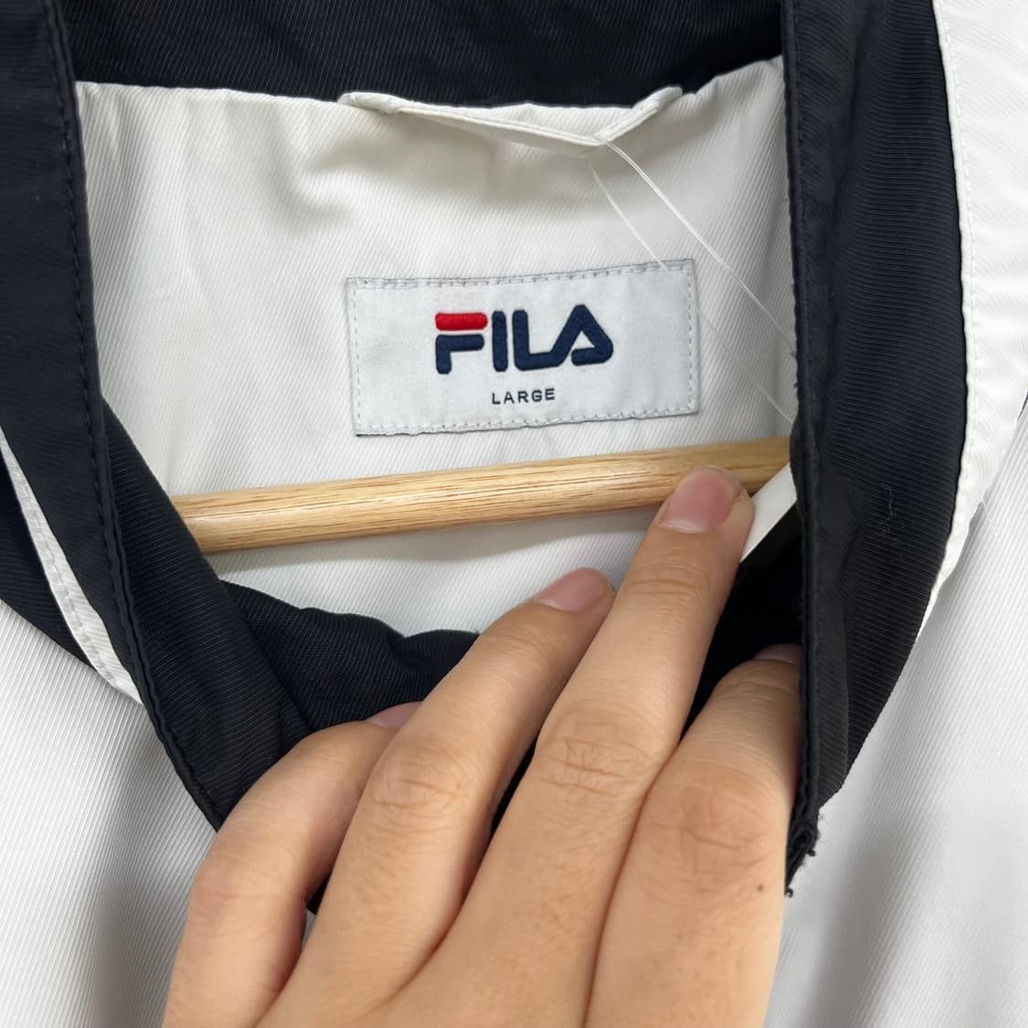 휠라 FILA 아노락 바람막이 화이트 블랙 남L 상품이미지3