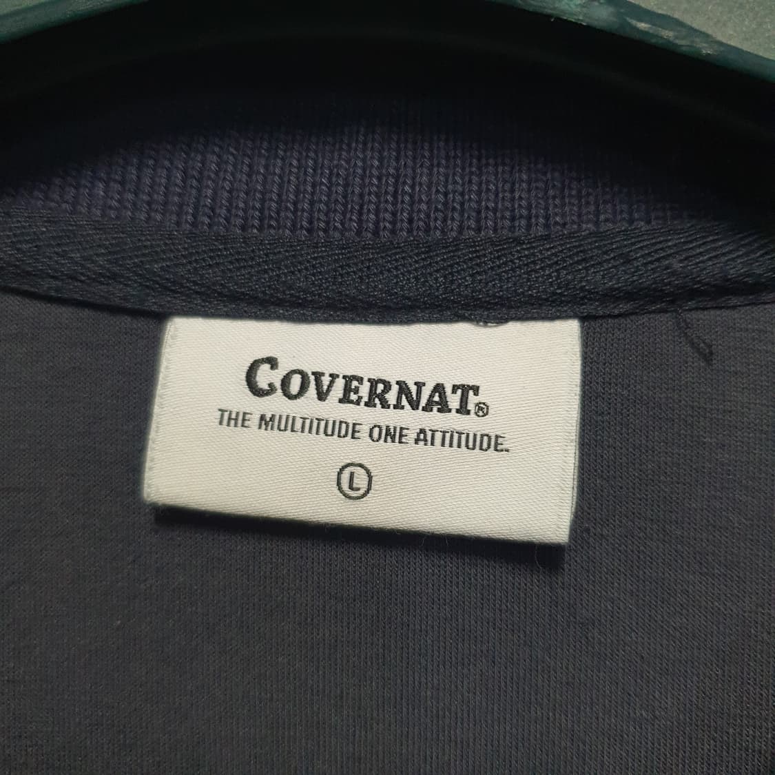 커버낫 반집업 오버핏 네이비 카라 맨투맨  상품이미지4