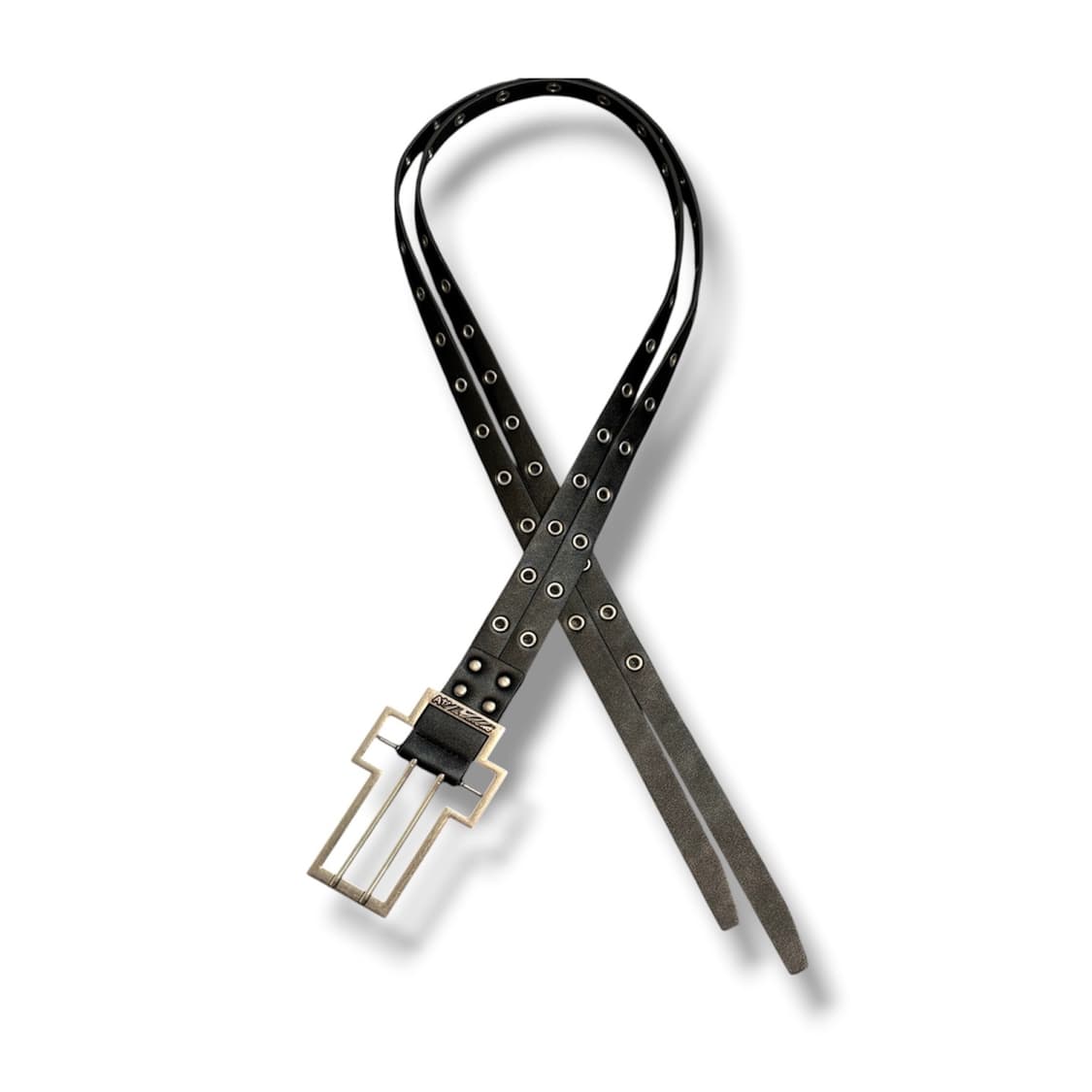 오피움 스타일 더블 아일렛 크로스 레더 벨트  상품이미지5