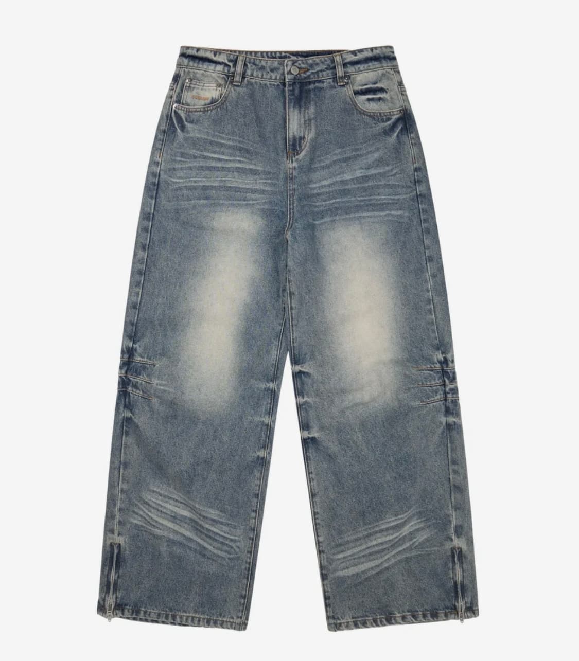 아캄 washed zipper slit denim pants와이드데님팬츠 상품이미지3