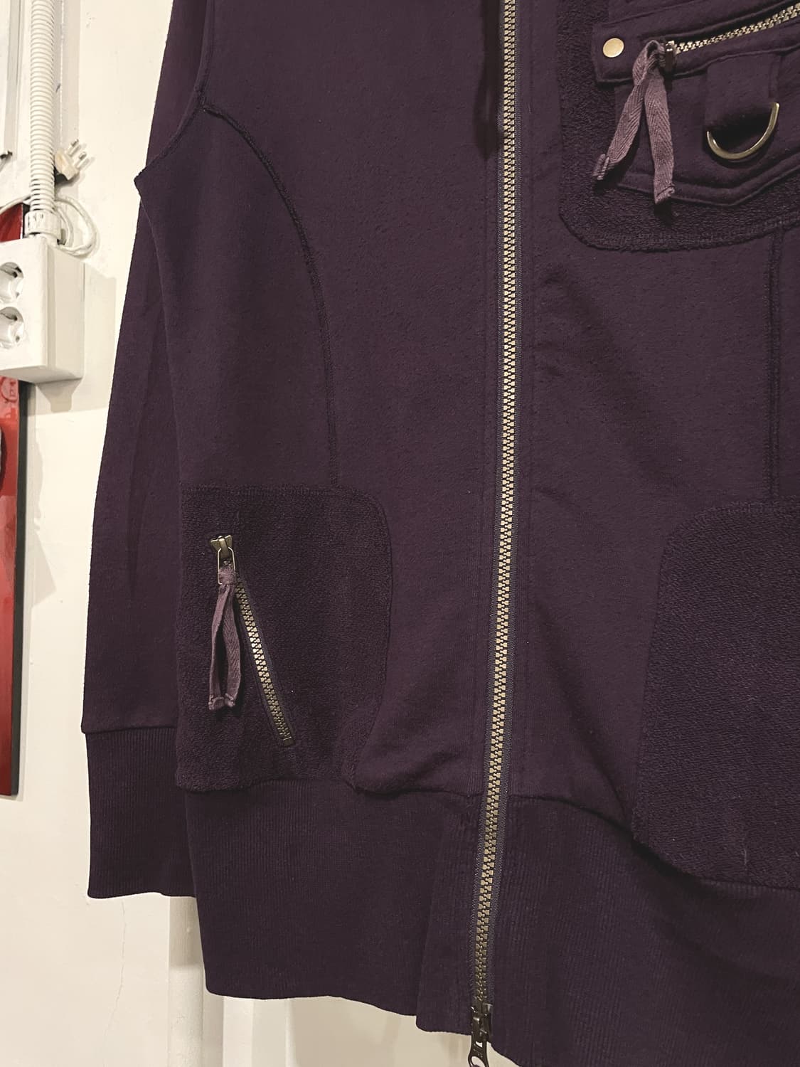 하이넥 골지 퍼플 집업 y2k 상품이미지3