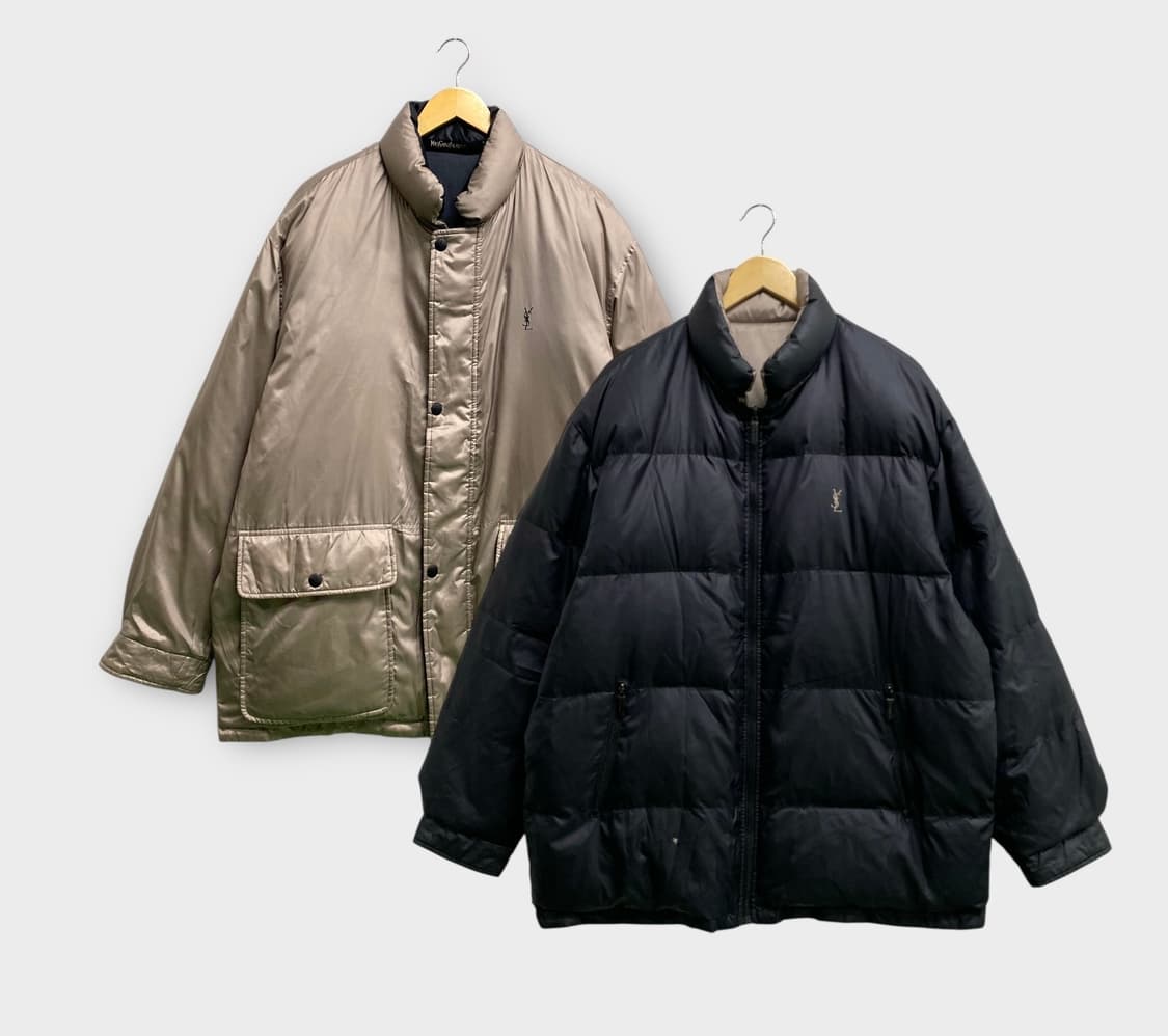 입생로랑 YSL 리버시블 블랙/베이지 구스 패딩 2XL 상품이미지1