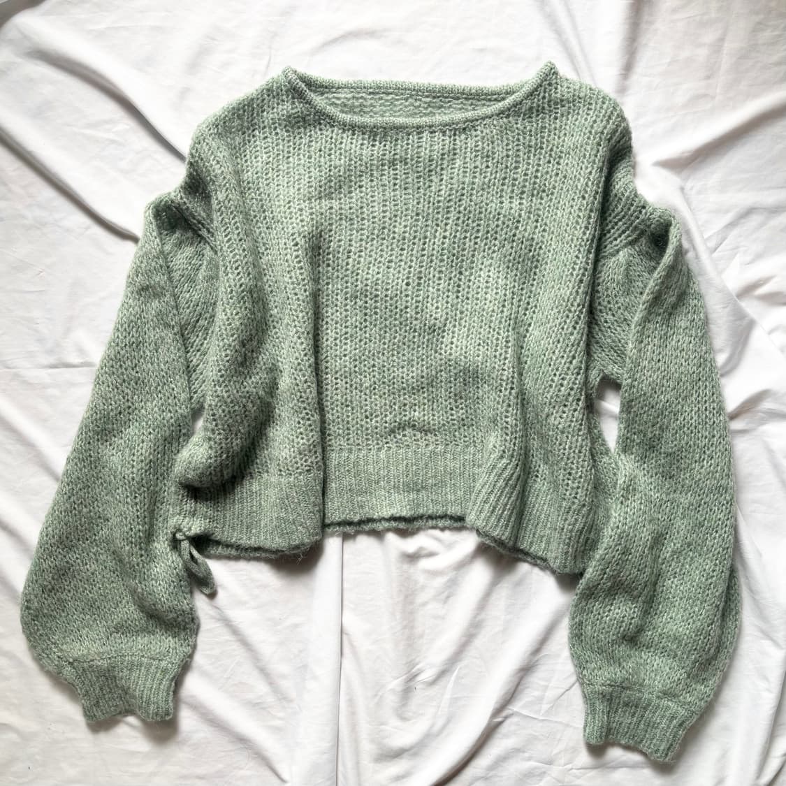 착샷 0/ 빈티지 로울리즈팜 일녀 민트 핀터깔 갸루 니트 상품이미지1