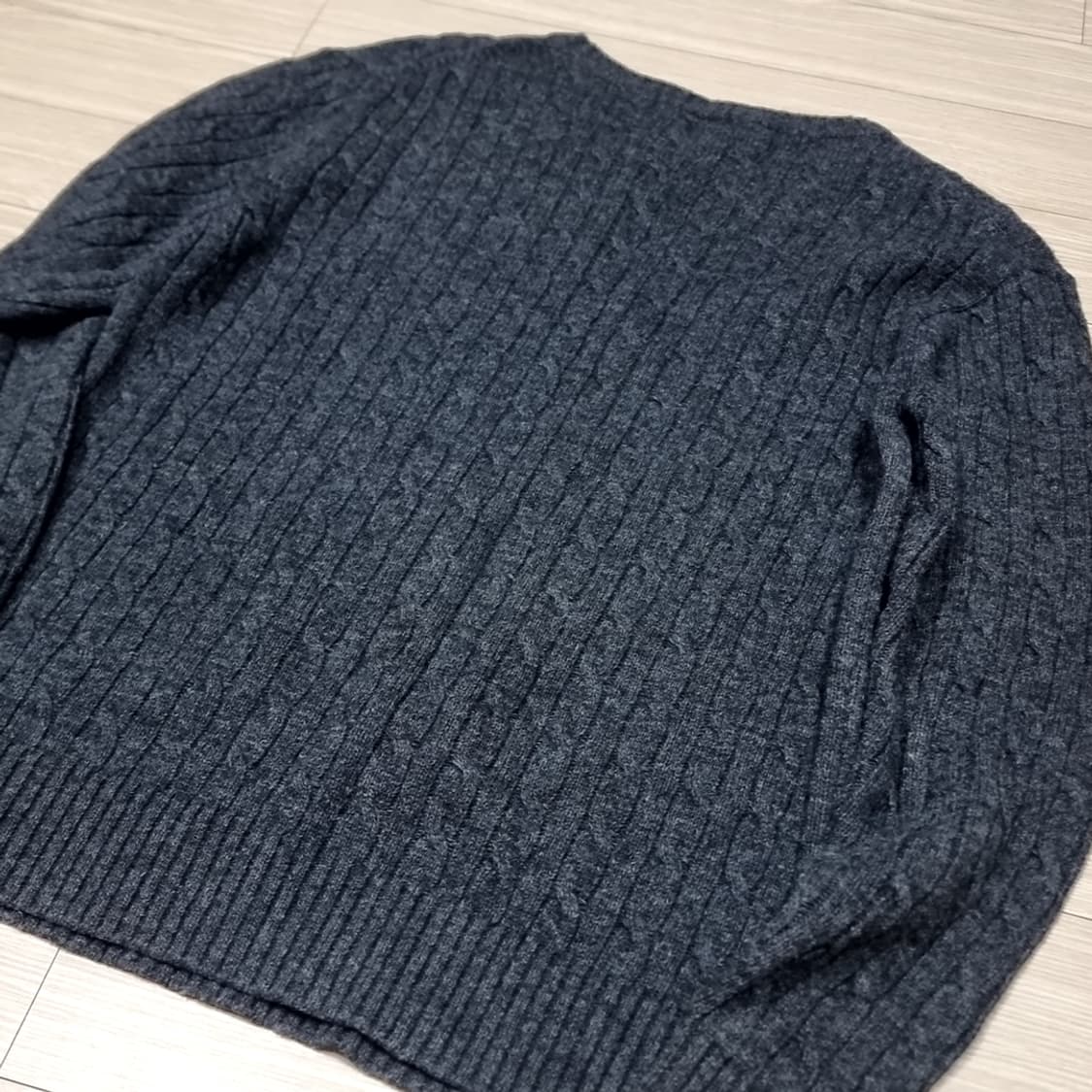 폴로랄프로렌 회색 꽈배기 니트 스웨터(L) 상품이미지2