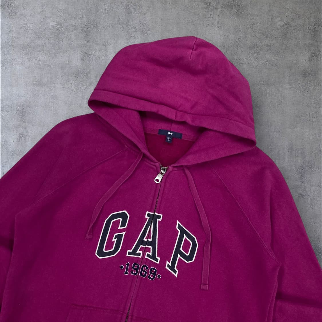 GAP 퍼플 컬러 스펠아웃 빅로고 후드 집업 상품이미지2