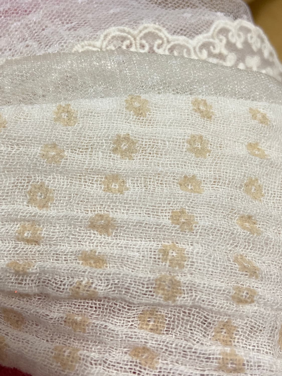 플라워 도트 레이스 스카프 상품이미지7