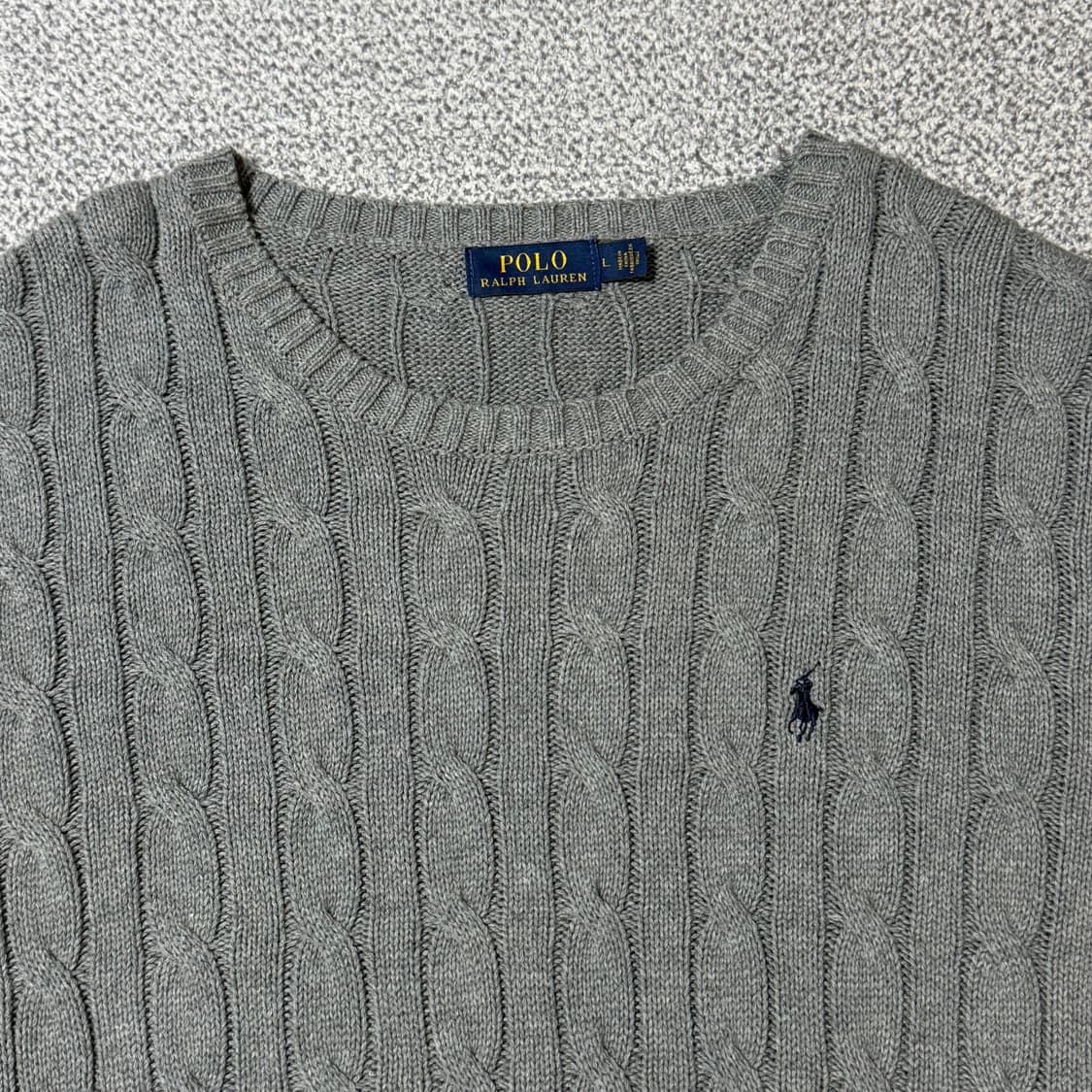 폴로 랄프로렌 꽈배기 니트 남성용 L 상품이미지2