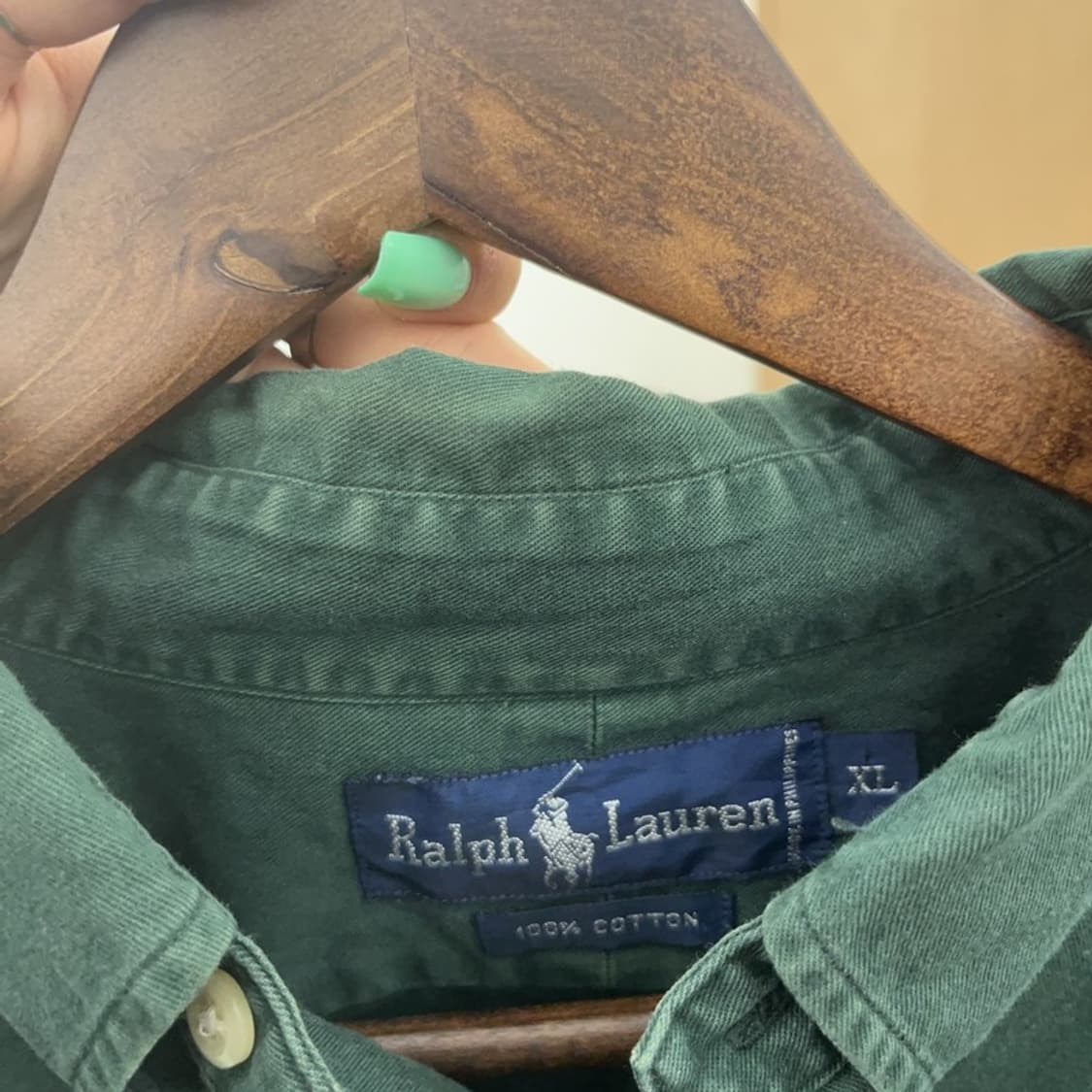 폴로 랄프로렌 딥그린 홀리데이 셔츠 XL C06941 상품이미지6