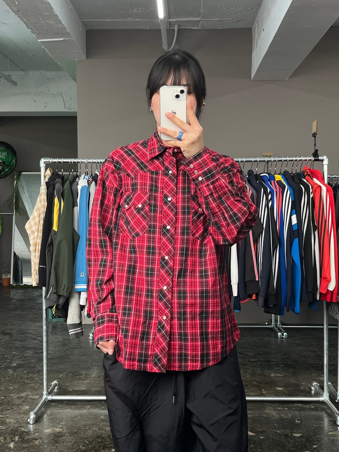 랭글러 웨스턴 체크 셔츠 상품이미지1