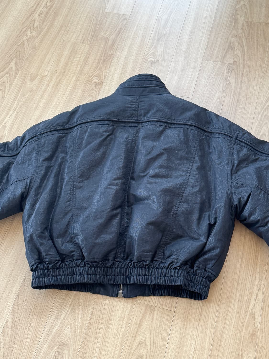 엘무드 벌키 크롭 봄버 자켓 블랙 상품이미지2