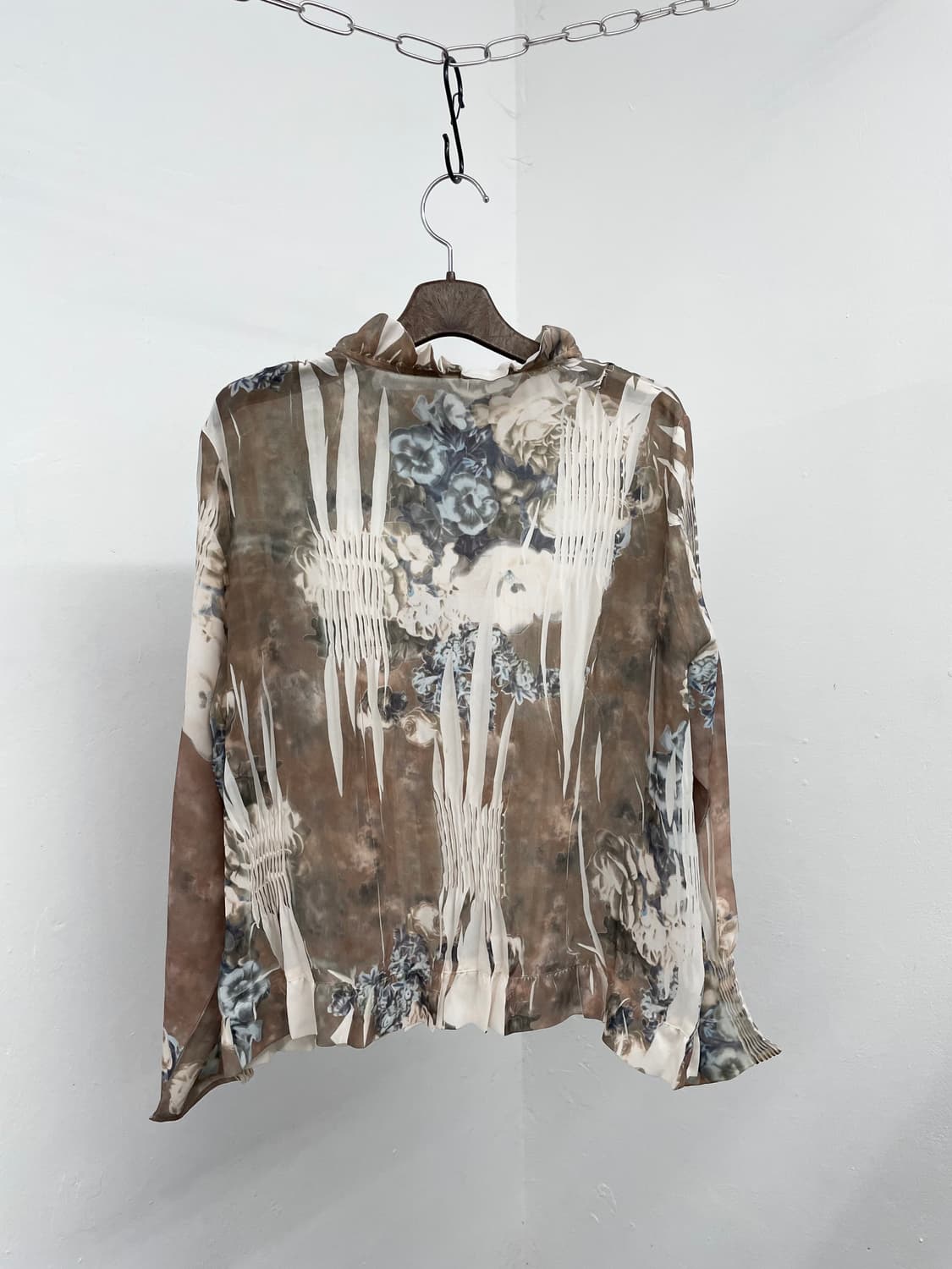 페어리 엔틱 플로럴 링클 블라우스 상품이미지6