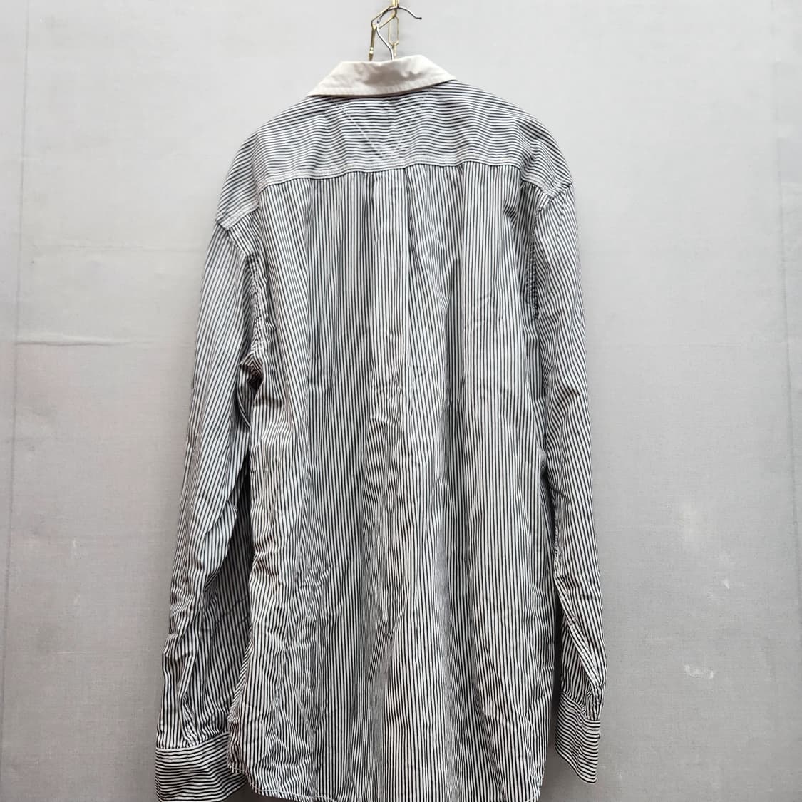 올드스쿨 타미힐피거 빈티지 패치 스트라이프 셔츠 L(XL) 상품이미지5