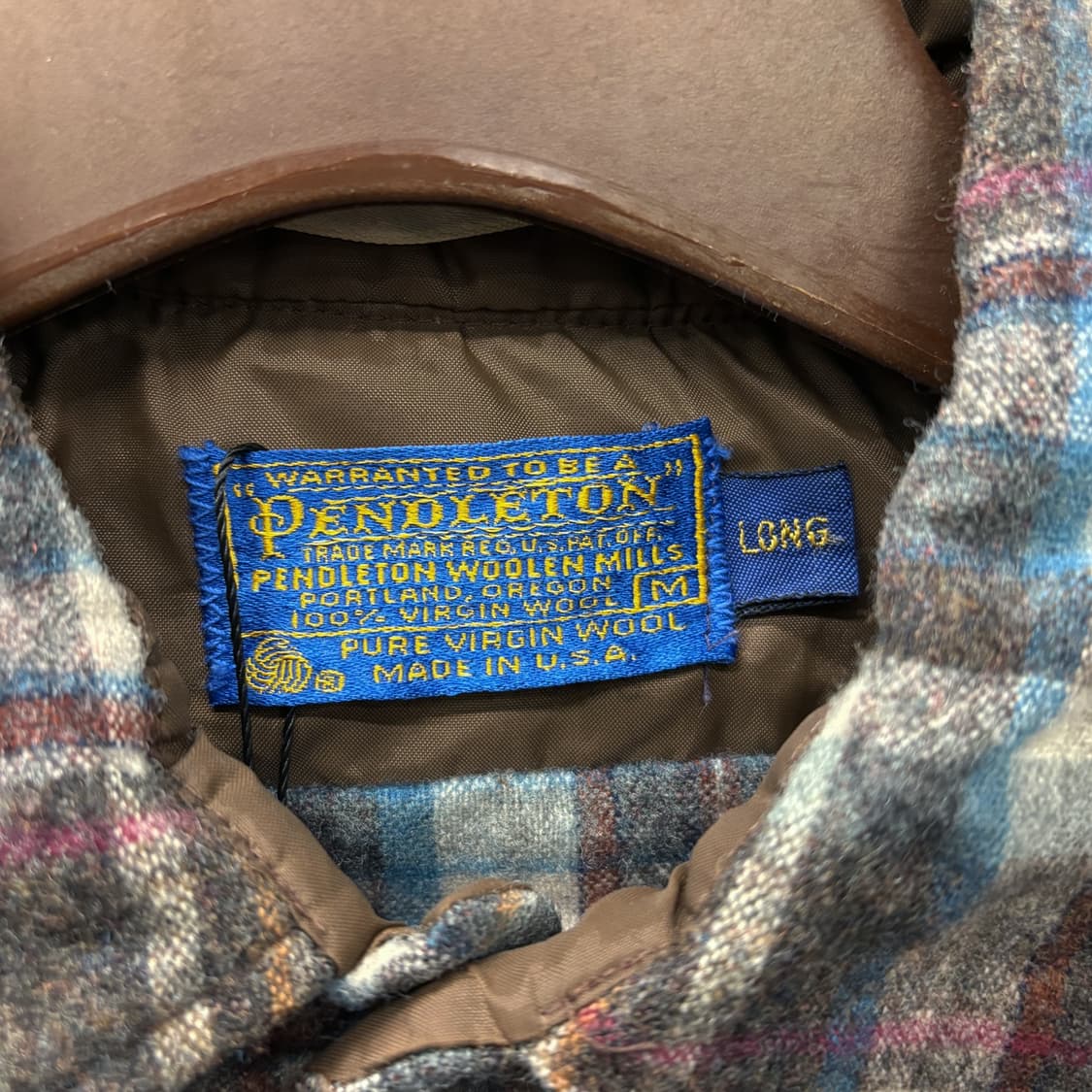 70s 펜들턴 퓨어 버진울 플란넬 체크 웨스턴 셔츠 N448 상품이미지7