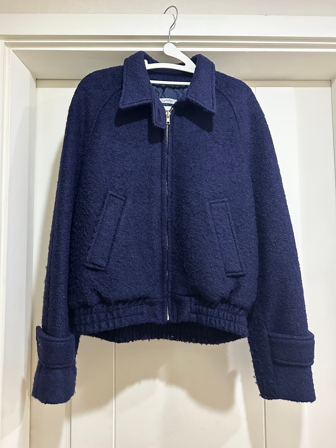 애프터먼데이 알파카 울 봄버 자켓 네이비 상품이미지2