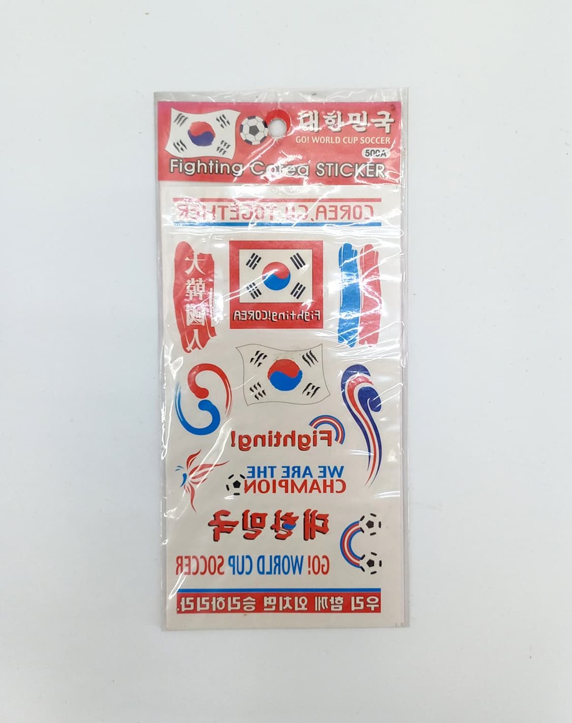2002년 월드컵 스티커 타투 문신 레트로 빈티지 고전문구 인테리어소품 상품이미지1
