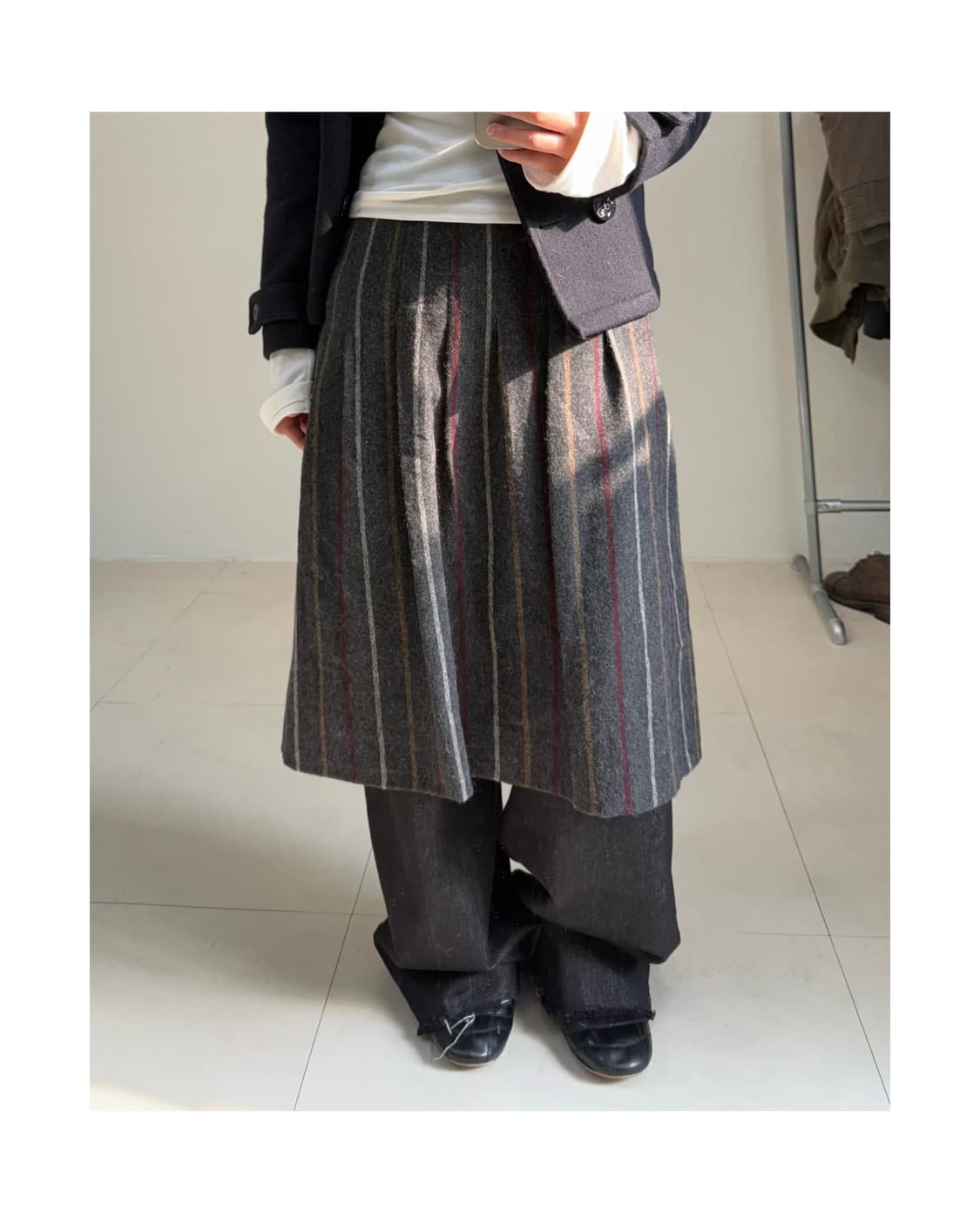 빈티지 미디 스커트 상품이미지1