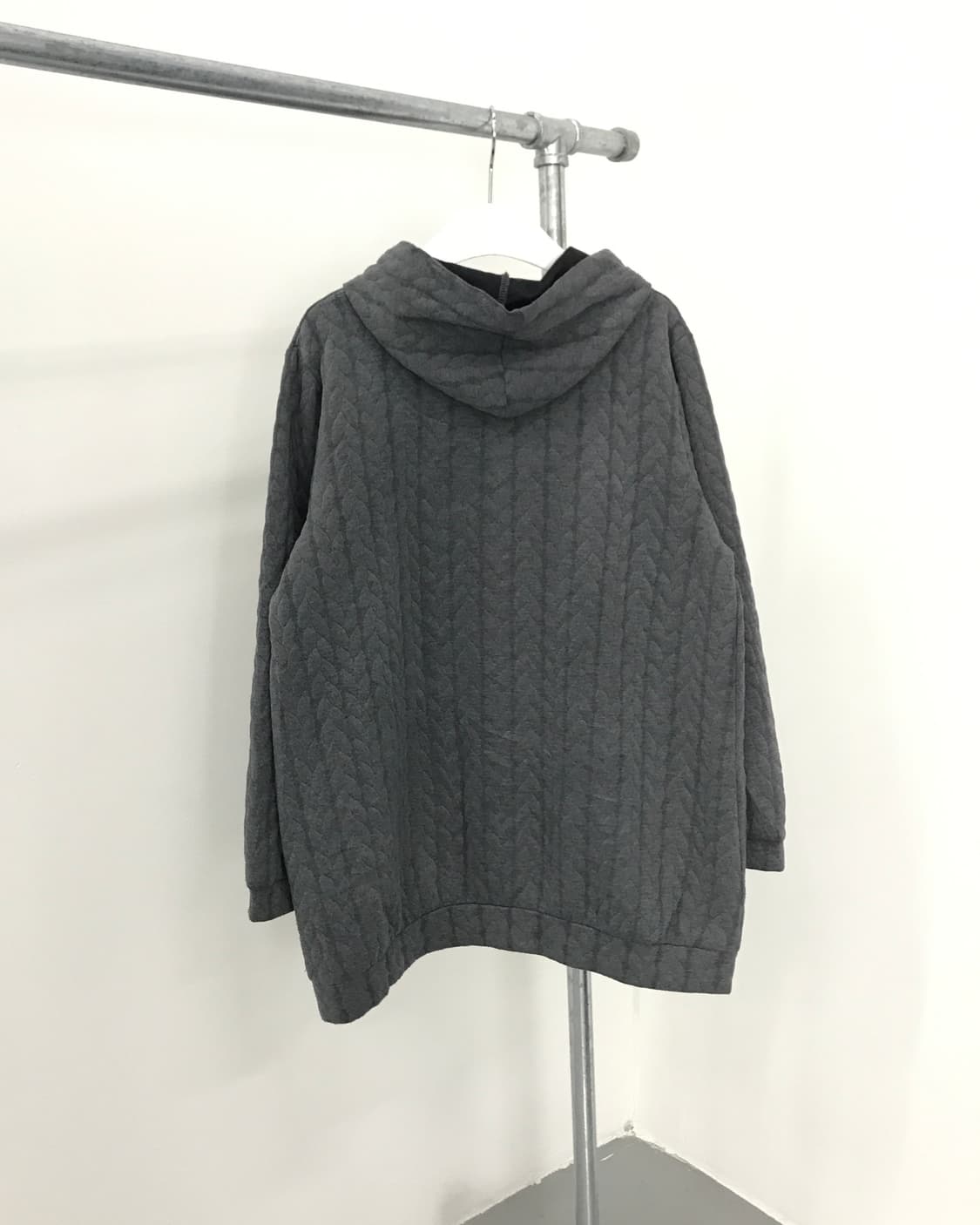 Jpn gray twisted hooded cardigan 상품이미지5