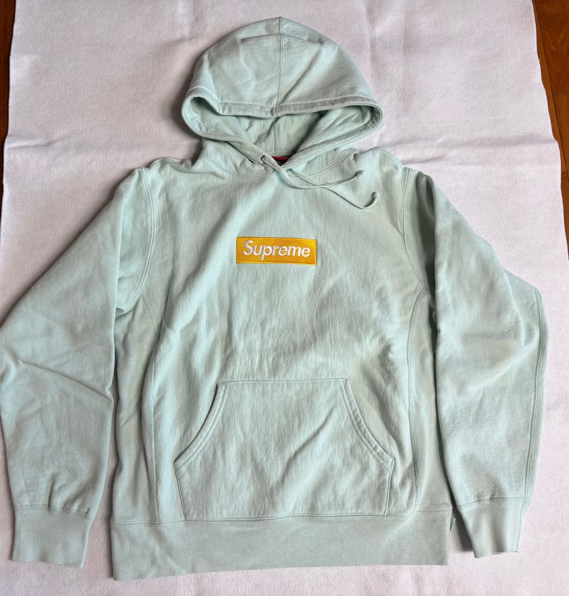 [M] 17FW 슈프림 박스로고 후드 아이스블루 상품이미지1