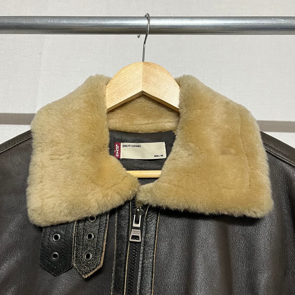 리바이스 미공군 B3 무스탕 가죽 자켓 L 상품이미지3