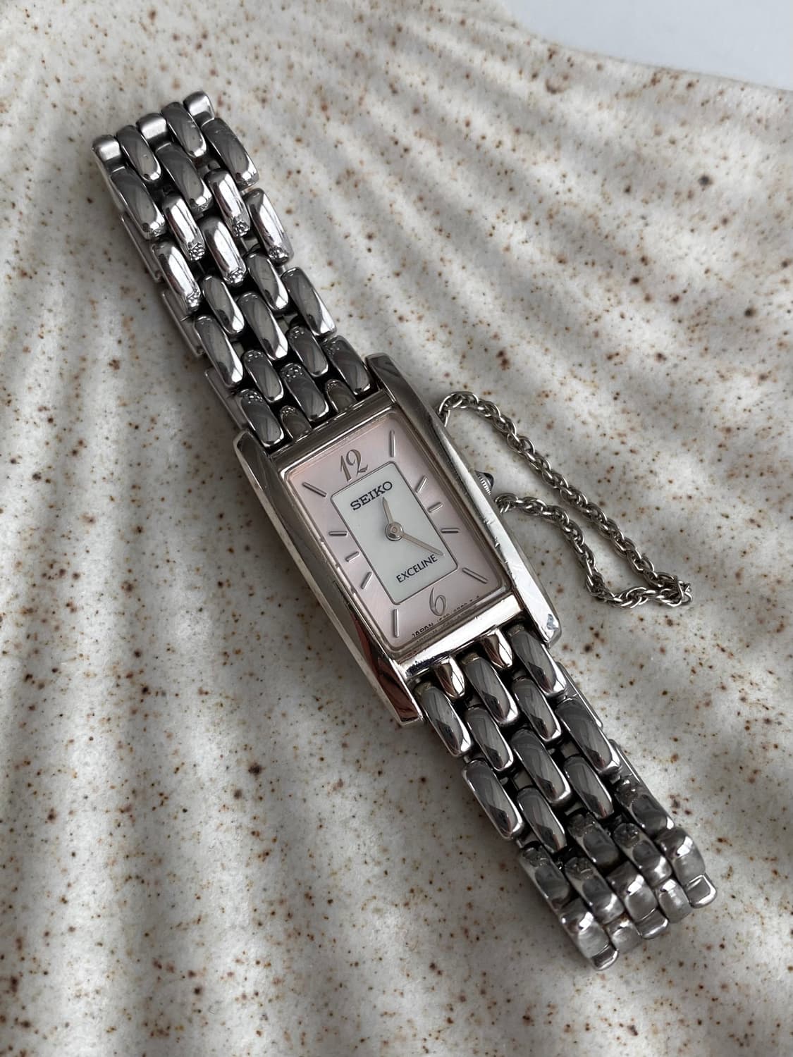 Seiko 세이코 exceline 엑셀린 스퀘어 쿼츠 핑크 상품이미지4