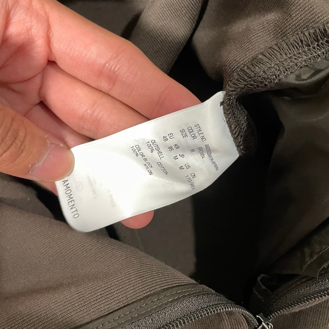 아모멘토 포켓 집업 자켓 Pocket Zip Up Jumper, Brow 상품이미지4
