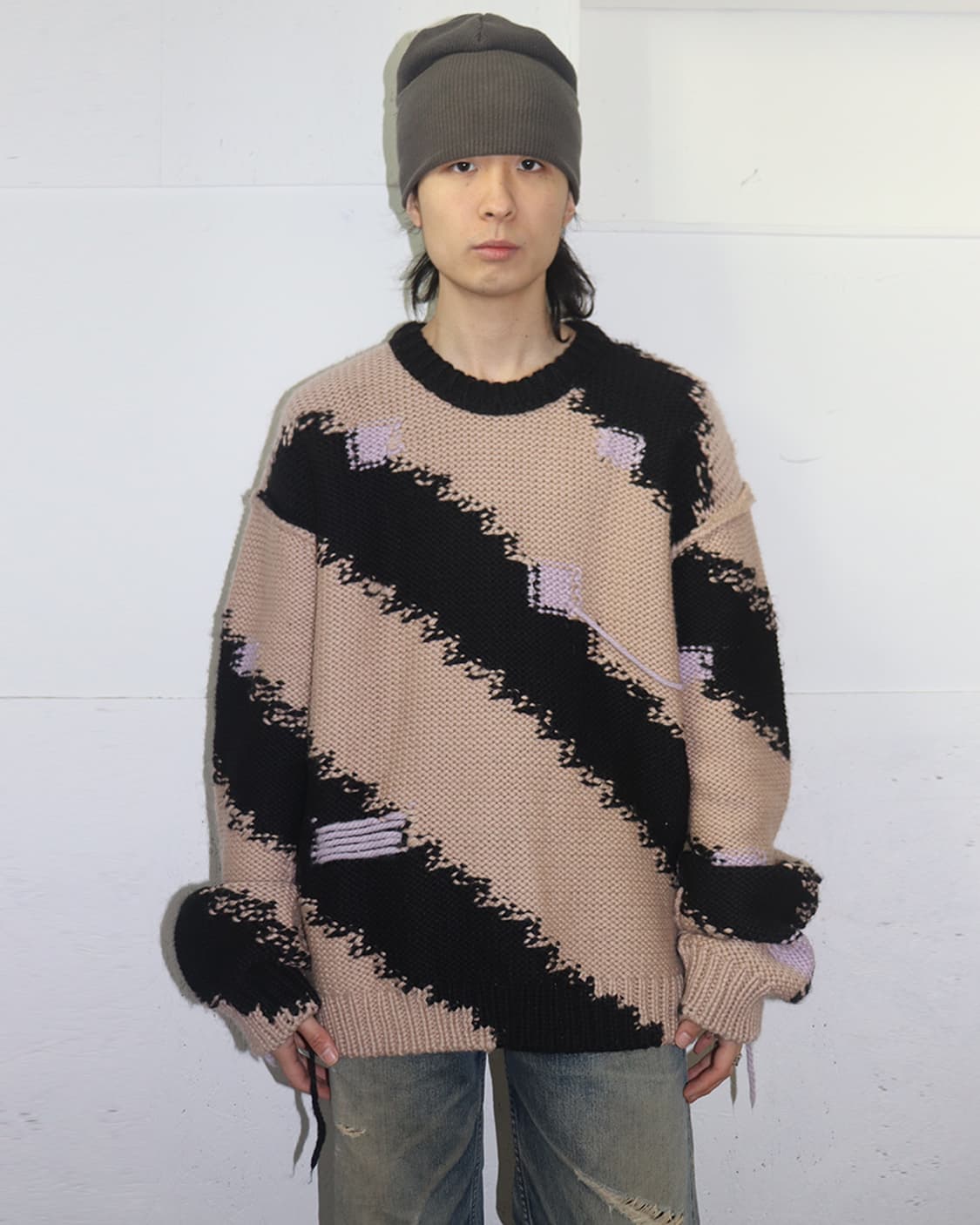 캘빈클레인 205W39NYC by 라프 시몬스 18AW 스트라이프 스웨터 상품이미지1