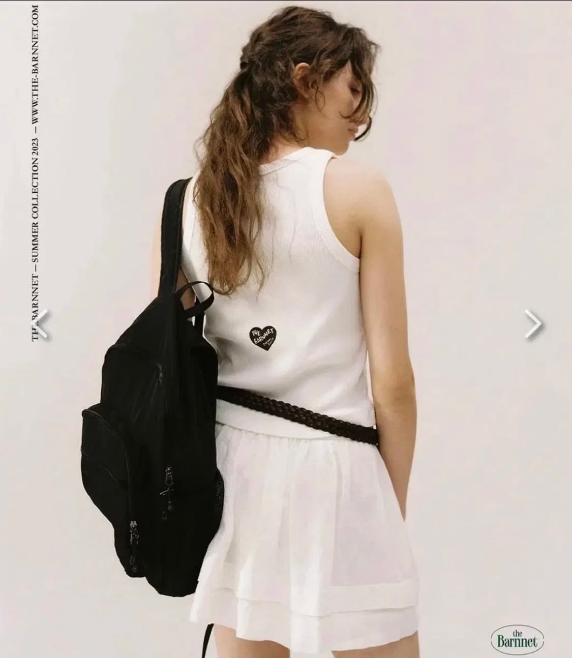 더바넷 Besque 린넨 화이트 스커트 상품이미지4