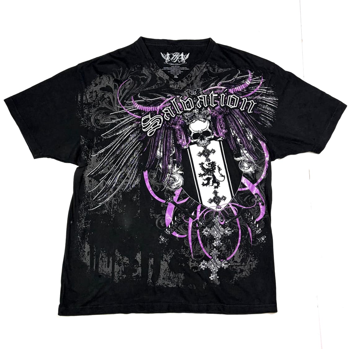 스컬 블랙 빈티지 반팔 XL 상품이미지1