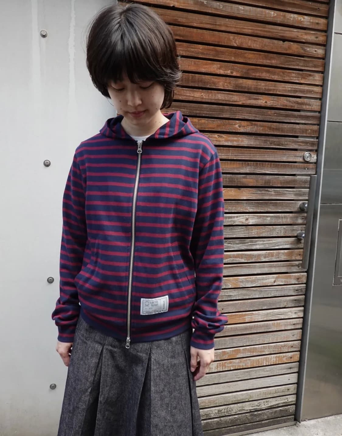 saros stripe zip-up - Red(1) 상품이미지3