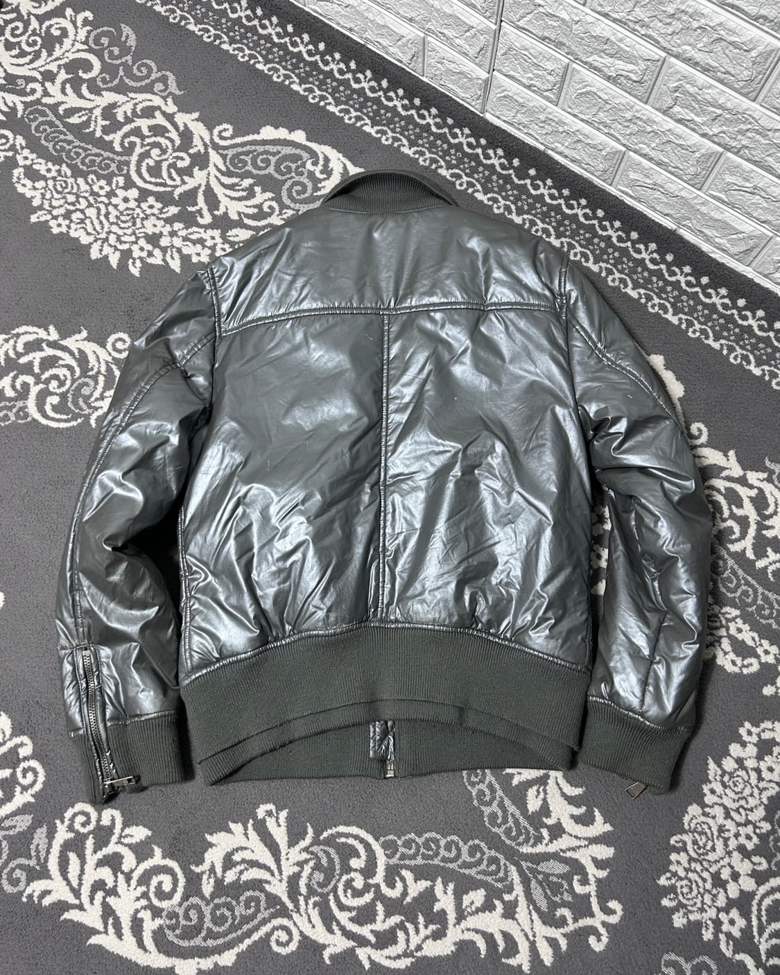 00’s 돌체앤가바나 메탈릭 실버 패디드 자켓 상품이미지5