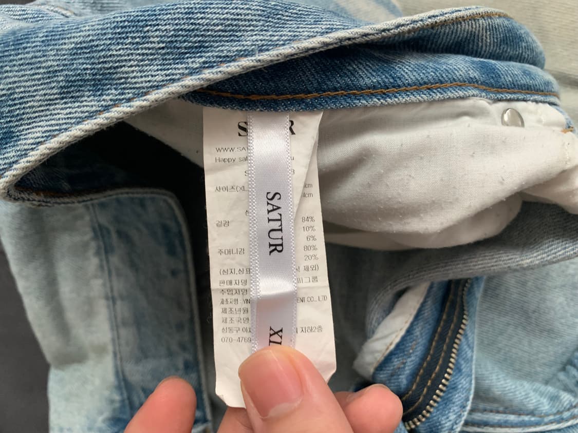 세터 가봉 데님 버뮤다 팬츠 판매합니다. 상품이미지3