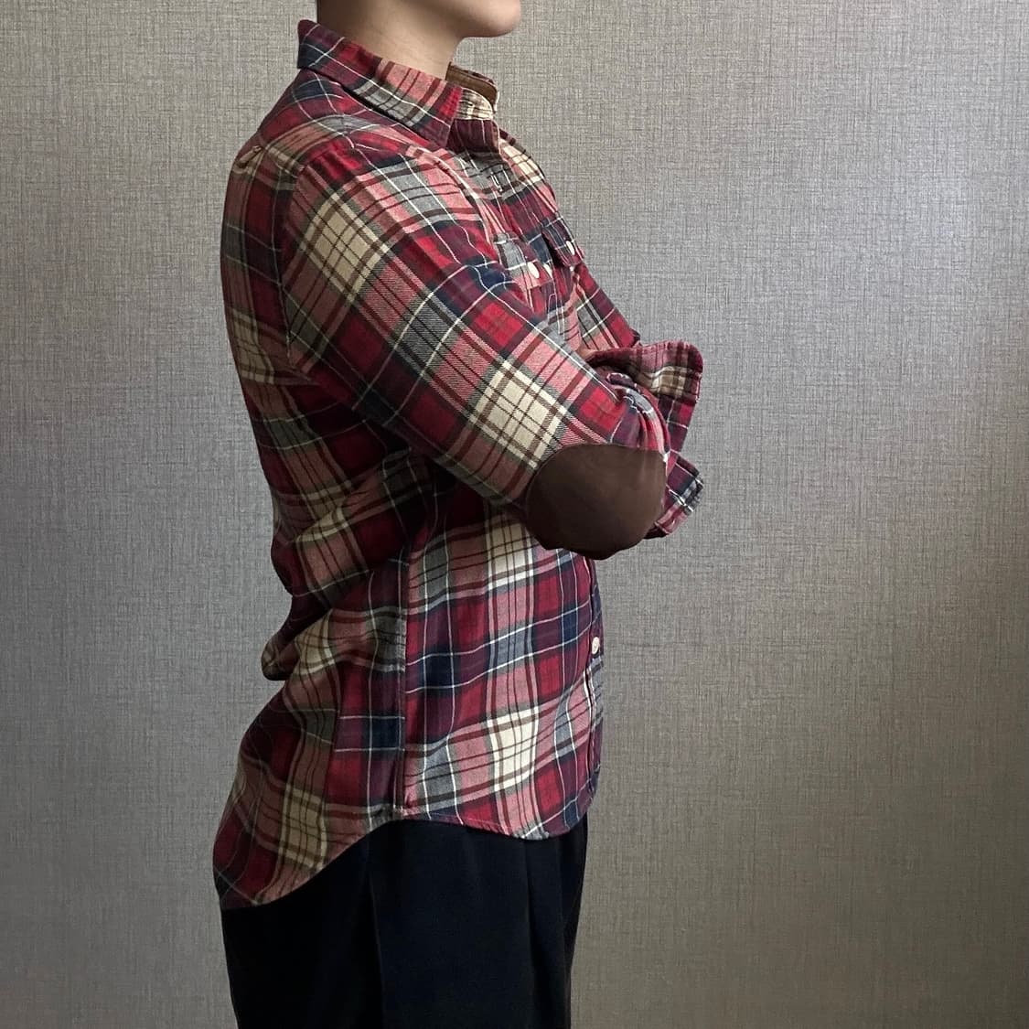 폴로 랄프로렌 엘보우 패치 웨스턴 체크 셔츠 상품이미지4