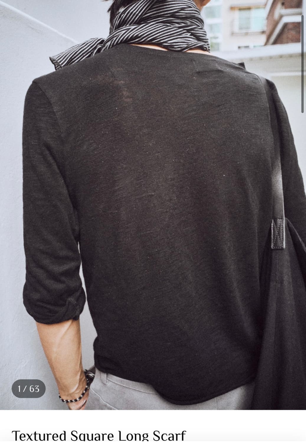 Textured Sauare Long Scarf 상품이미지1