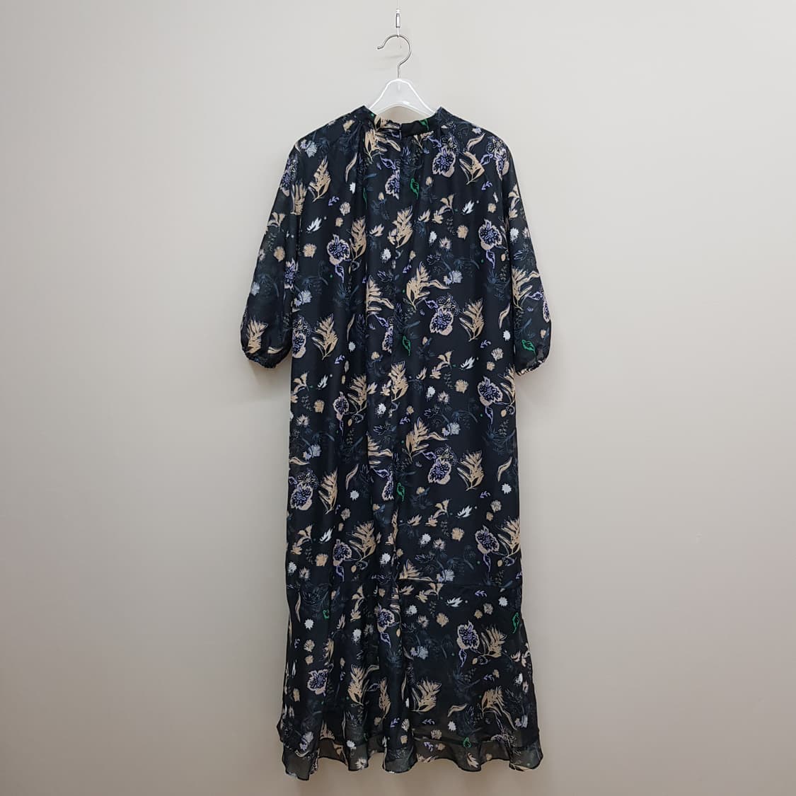 한섬 래트바이티 플로럴 쉬폰 롱 원피스 88-98-165사이즈 상품이미지5