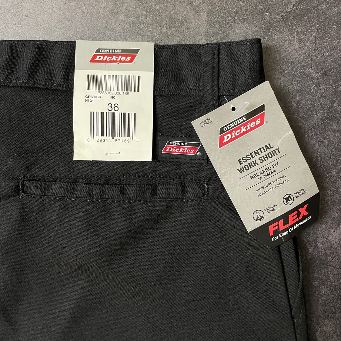DICKIES 디키즈 데드스탁 블랙 코튼 워크 하프팬츠 A00926 상품이미지7