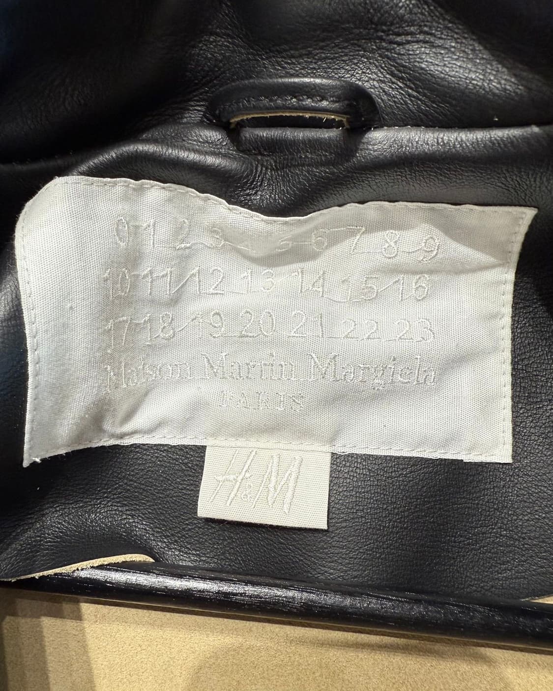 메종 마르지렐라 x h&m 레더 바이커 자켓  상품이미지8