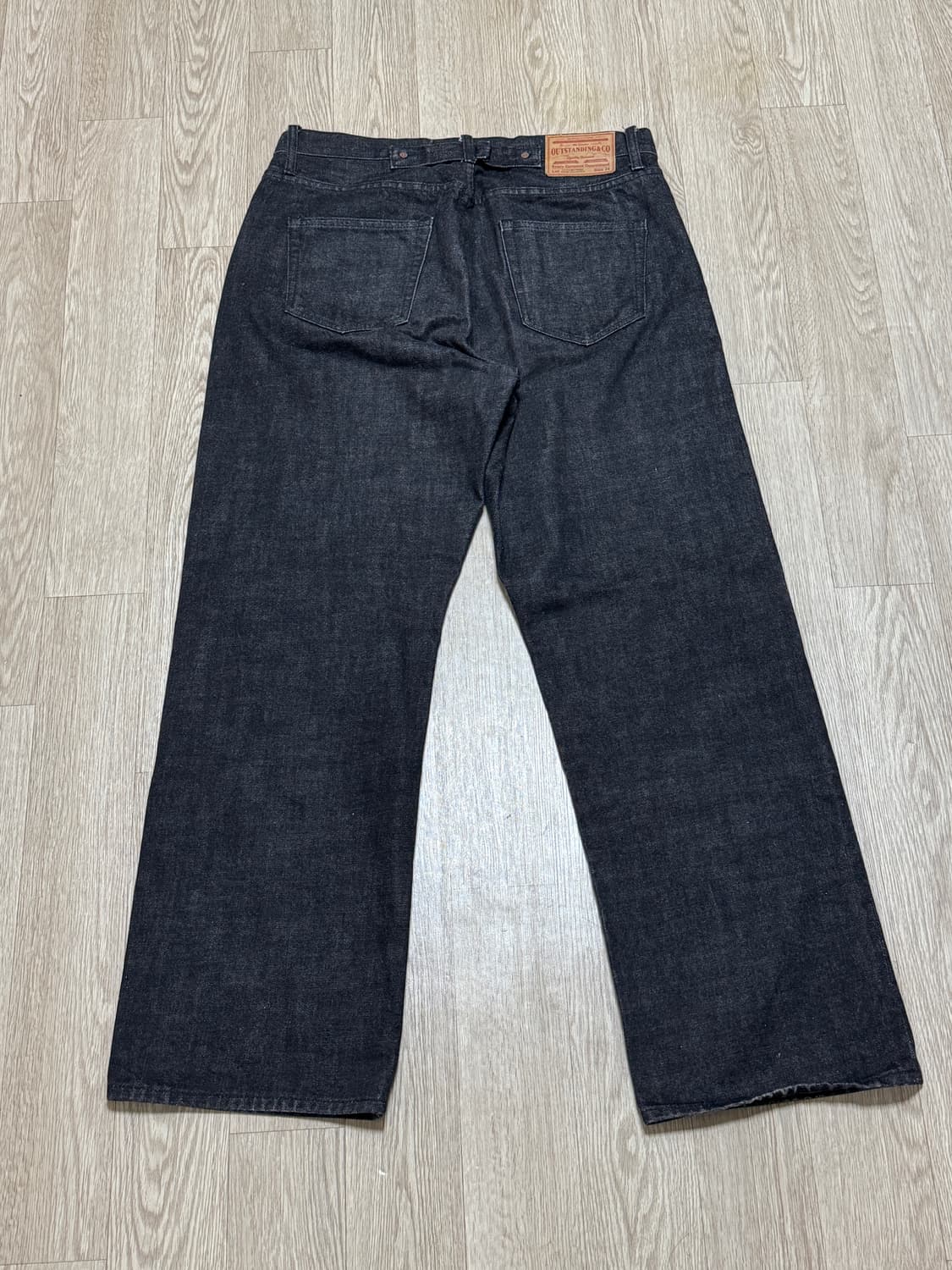 아웃스탠딩 30s 신치백 셀비지 블랙 데님팬츠 상품이미지2