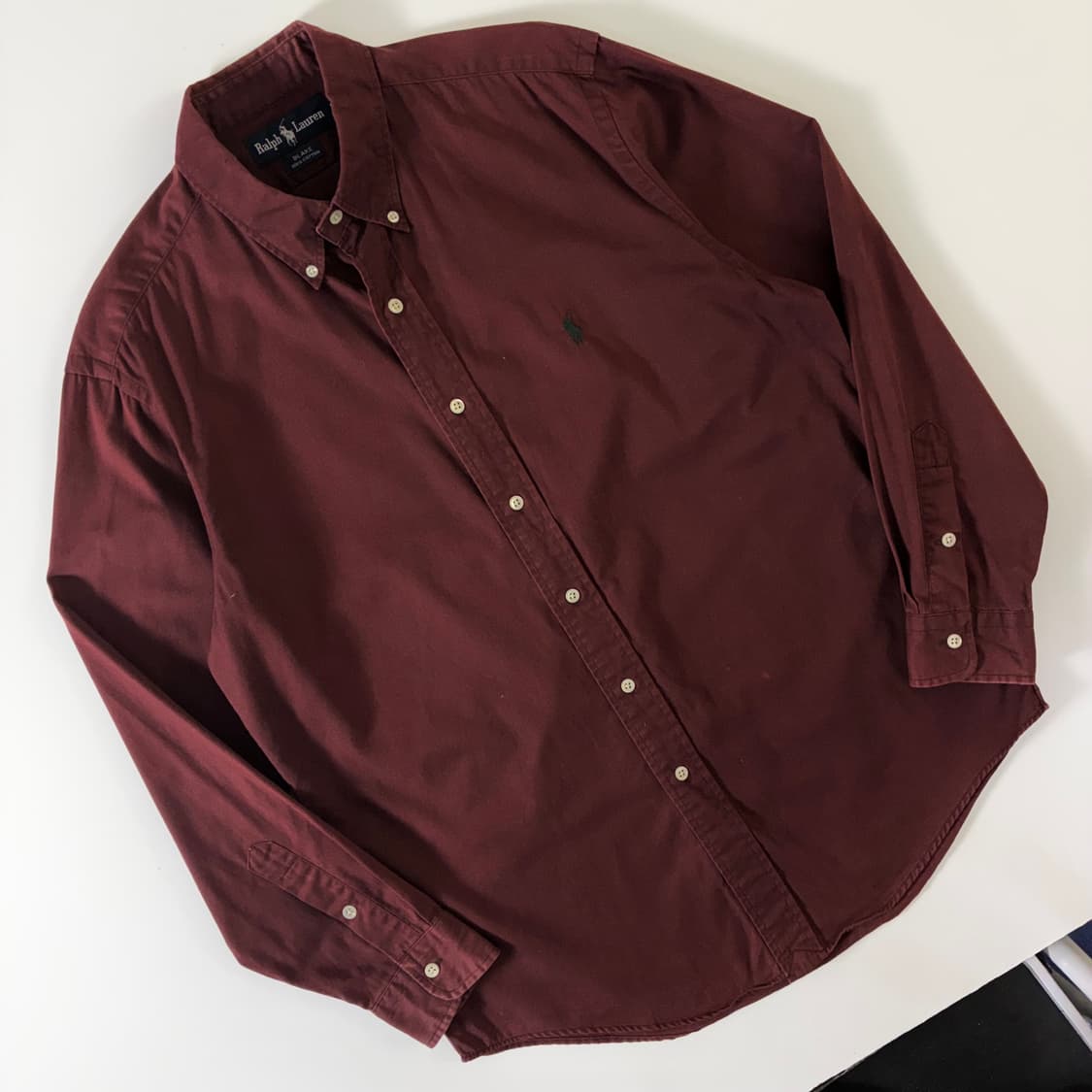 Polo  폴로 랄프로렌 자수 코튼 블레이크 버건디 셔츠   상품이미지2