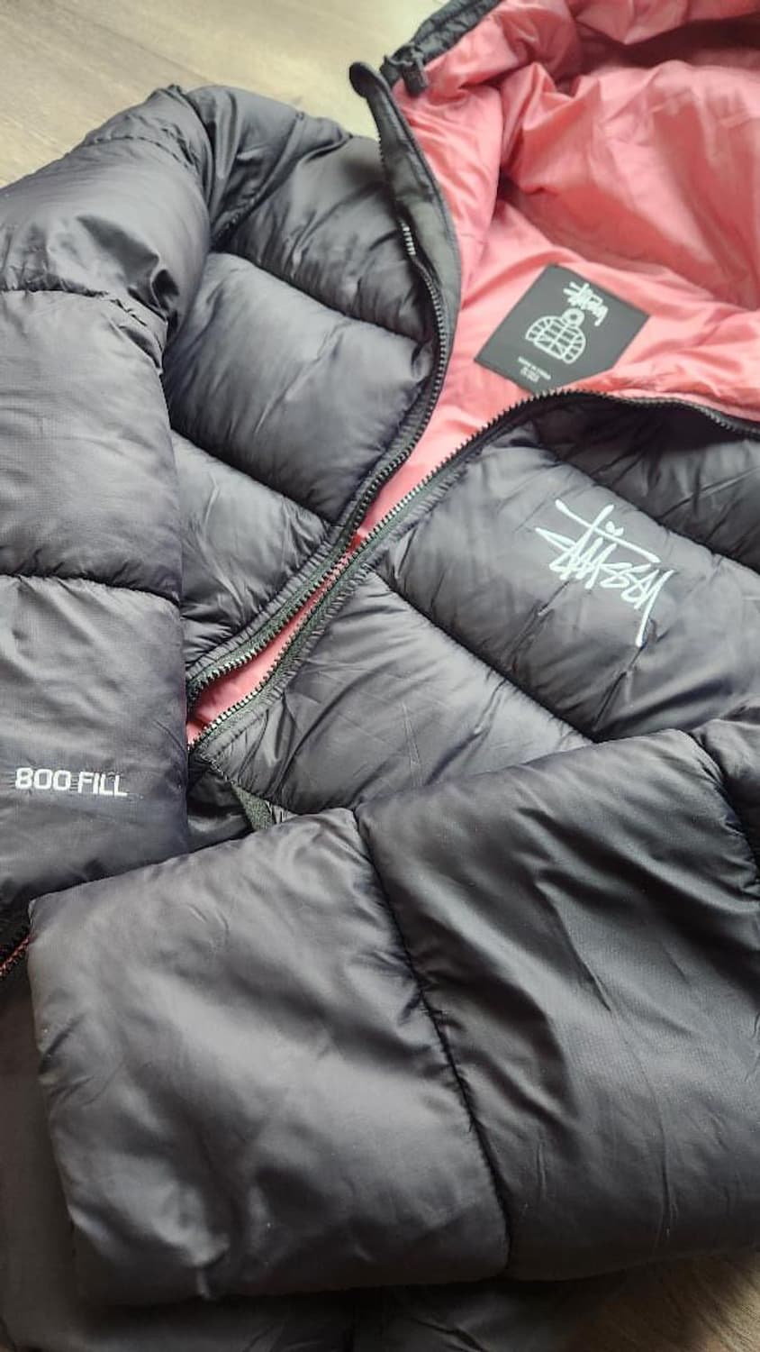 스투시 패딩 ( 마이크로 립스탑 다운 파카 블랙 ) 상품이미지1