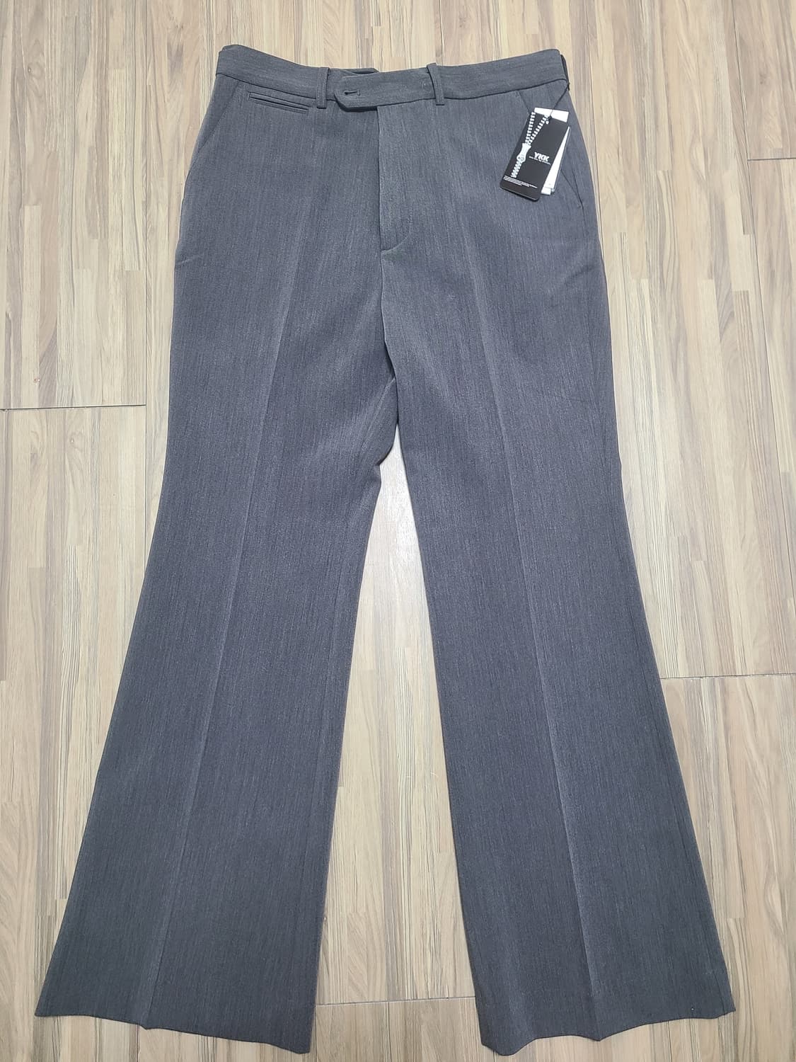 커스텀어클락 루즈핏 플레어 슬랙스 차콜 32사이즈 새상품 상품이미지3