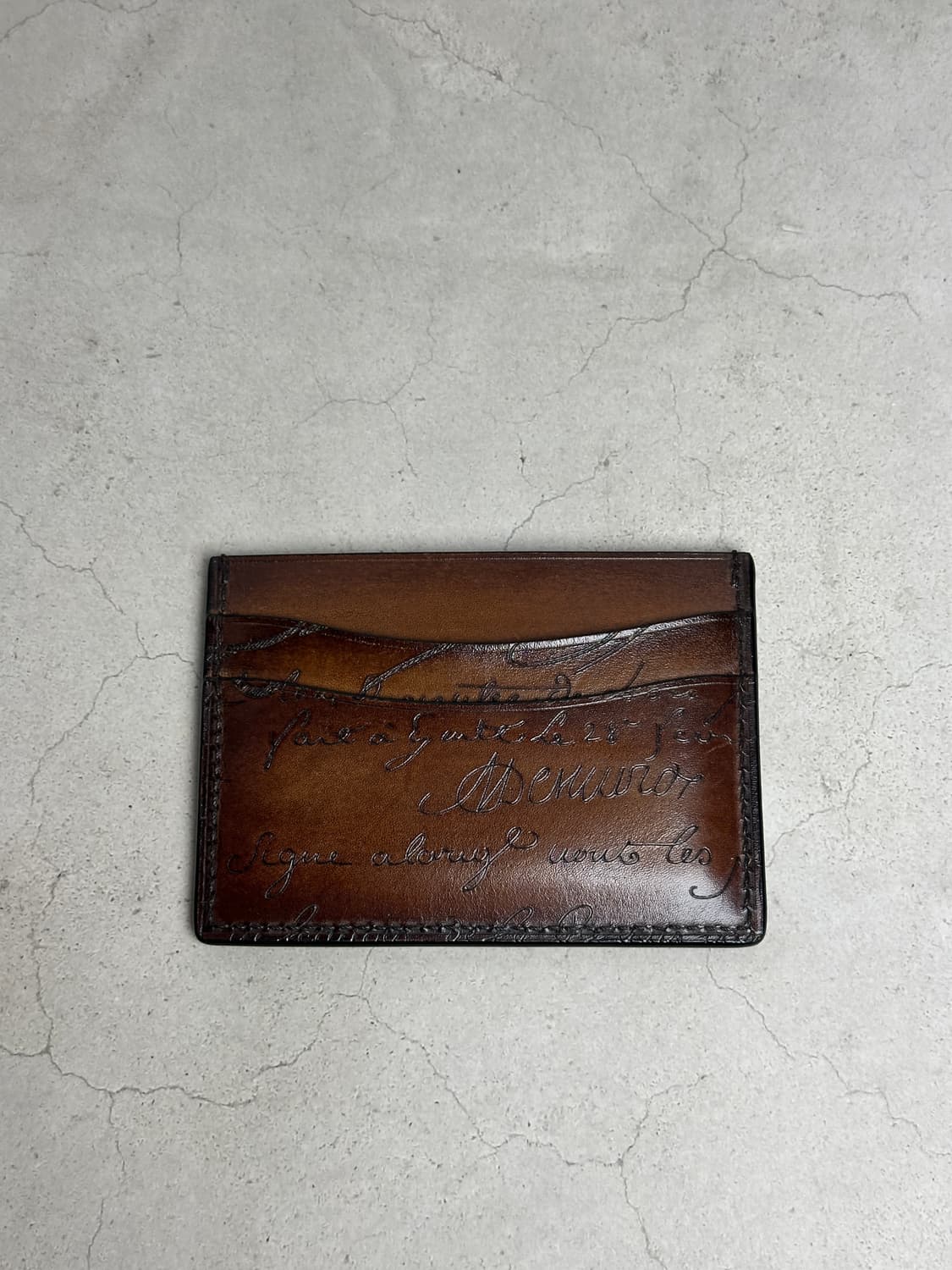 벨루티 스크립트 레더 카드 홀더 상품이미지2