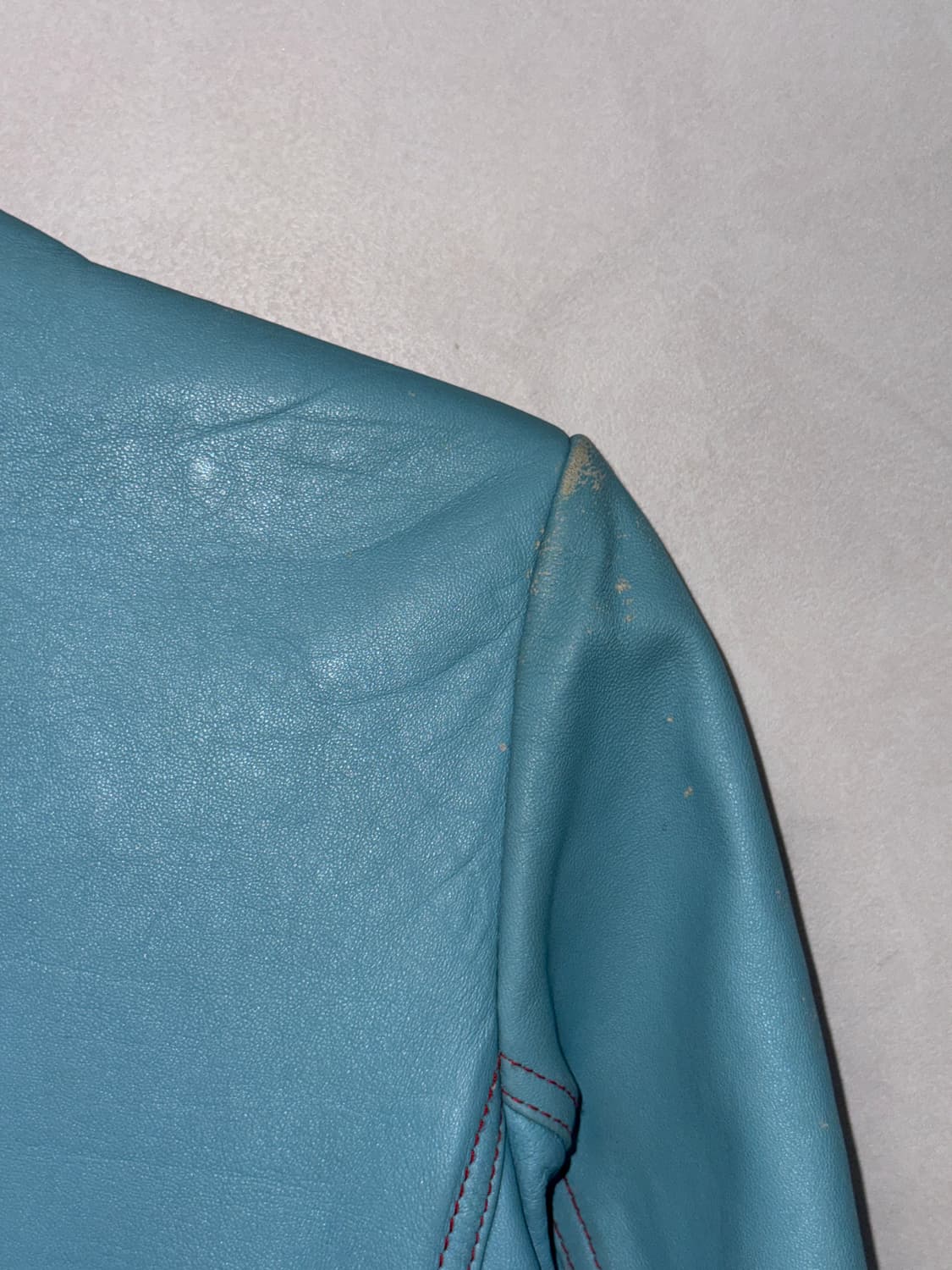 Sky blue lamb skin stitch jacket  상품이미지7