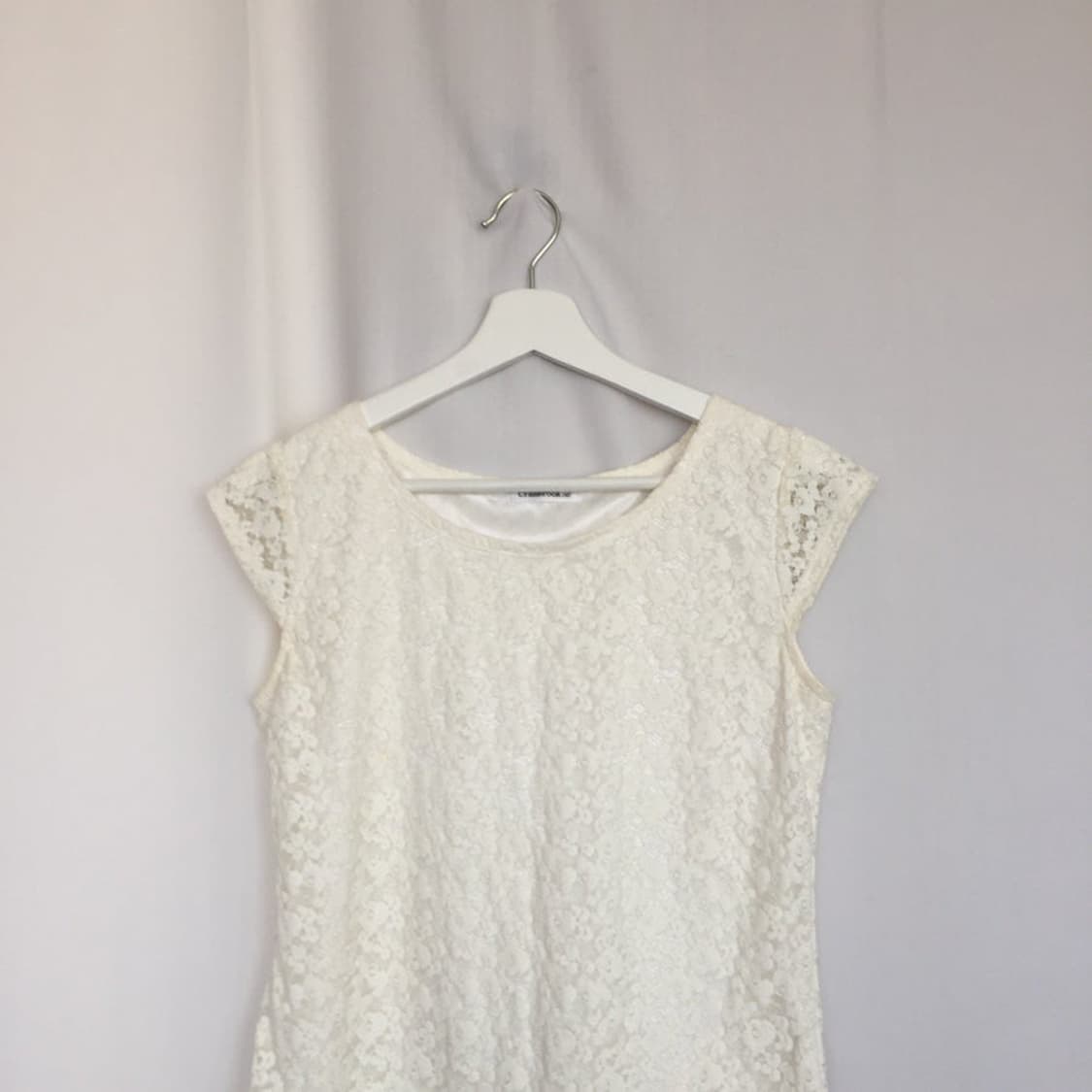 637. white lace short-sleeve T-shirt  상품이미지2