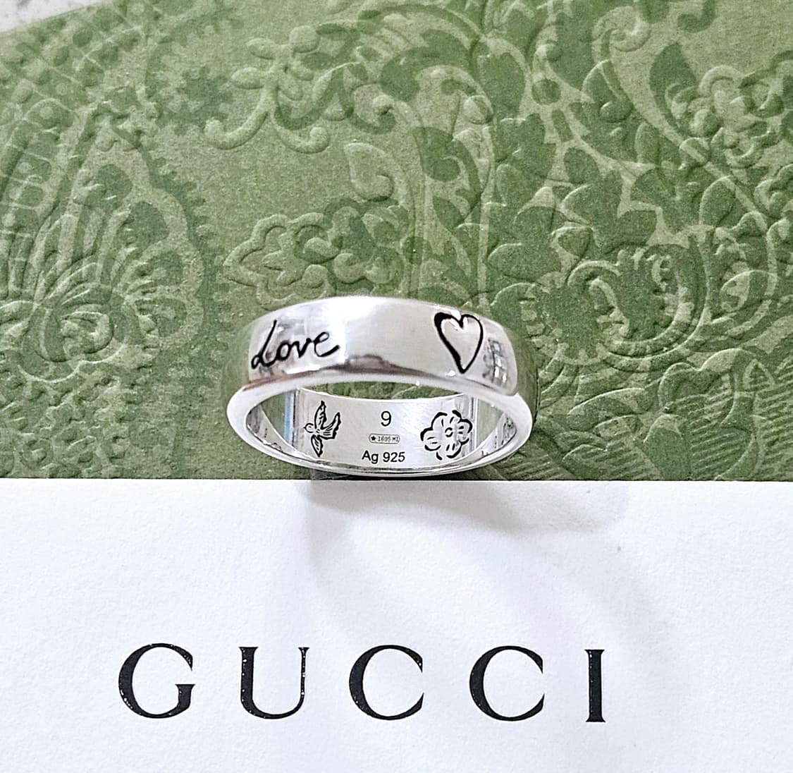 구찌 블라인드 포 러브 실버반지 9호 [정품/영수증포함] 상품이미지2