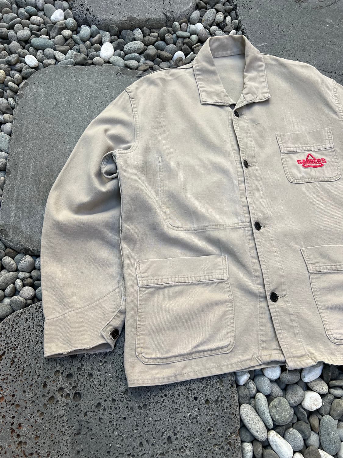 OLD VINTAGE FRENCH BEIGE WORK 빈티지프렌치워크자켓 상품이미지4