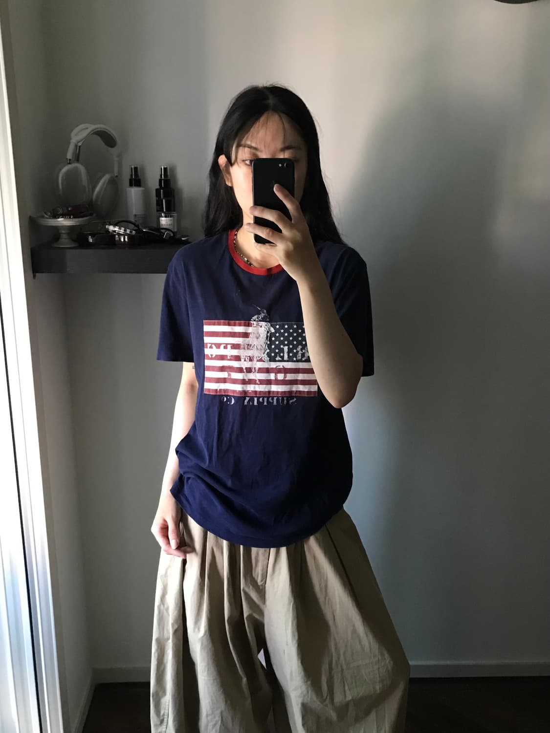 폴로 랄프로렌 성조기 네이비 반팔티 상품이미지3